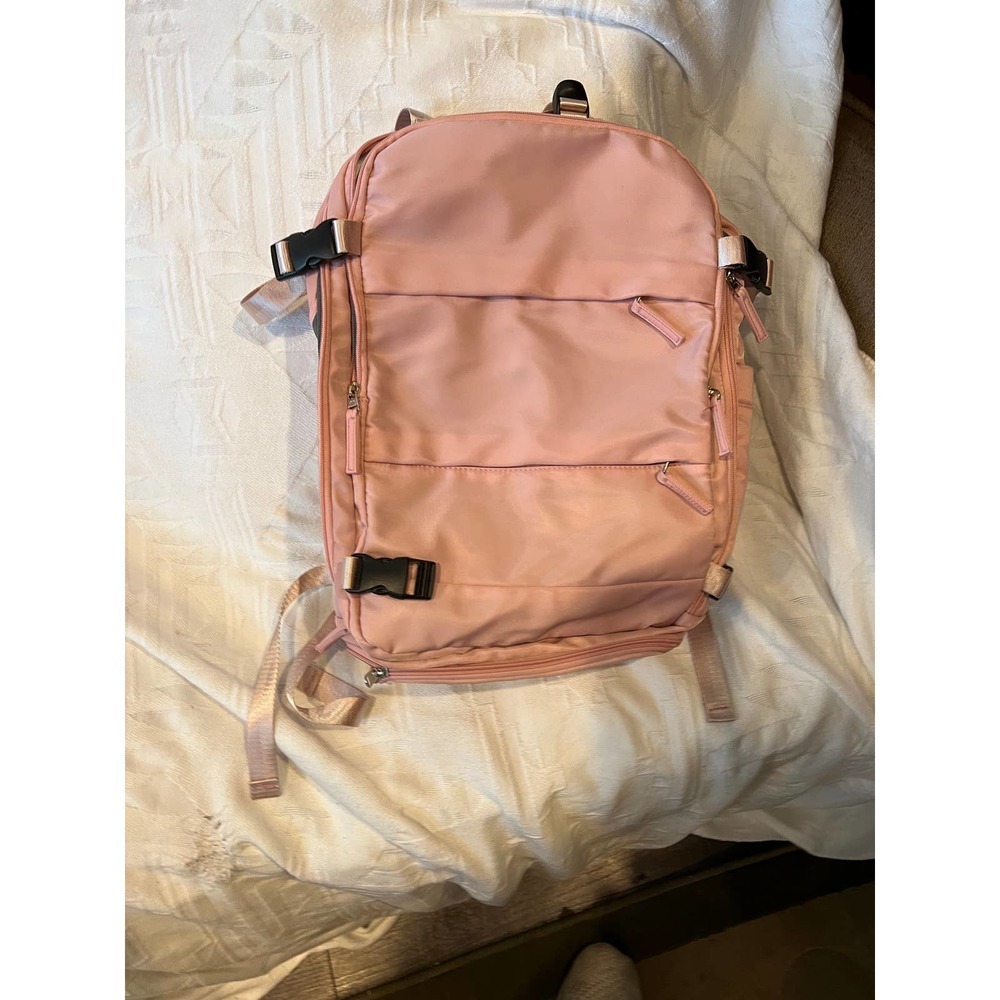Pink Clamshell Padded Computer Backpack